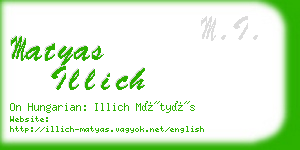 matyas illich business card